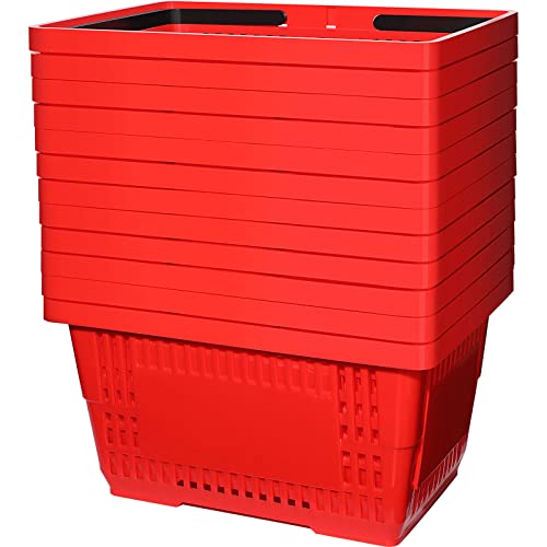 20 Pcs Bulk Shopping Baskets with Handles, Red - color: Red