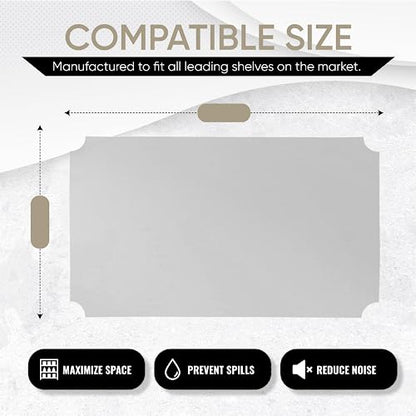 DUALSO Wire Shelf Liner Wire Rack Shelf Mat - Thick Wire Shelf Cover - Waterproof Plastic Shelf Liners, Metal Shelf Liner - Easy Use Wire Shelving Cover for Closet (Clear, 14" X 30" (Set of 4)) - color: Clear, size: 14"W x 30"L