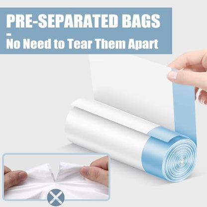Small Trash Bags 4 Gallon - 150 Count Drawstring 4 Gallon Trash Bag, Tear-Free 4 Gal Small Garbage Bags for Office Bedroom Bathroom Trash Bags, Unscented White 4 Gal Trash Can Liners - size: 4 Gallon - 150 Count