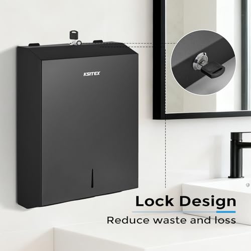 Paper Towel Holder Dispenser Wall Mount,Stainless Steel - color: Black-5821b1
