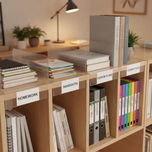 Containlol 15 Pcs Moveable Shelf Label Holder for Library, 3.6 x 2.4 Inch - size: 3.6 x 2.4 Inch
