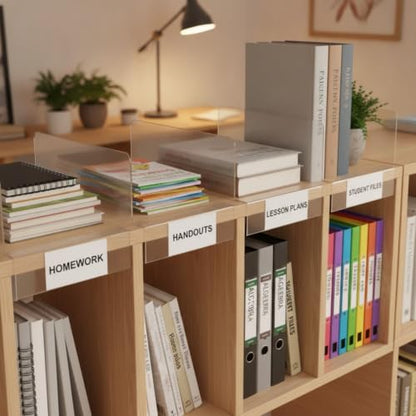 Containlol 15 Pcs Moveable Shelf Label Holder for Library, 3.6 x 2.4 Inch - size: 3.6 x 2.4 Inch