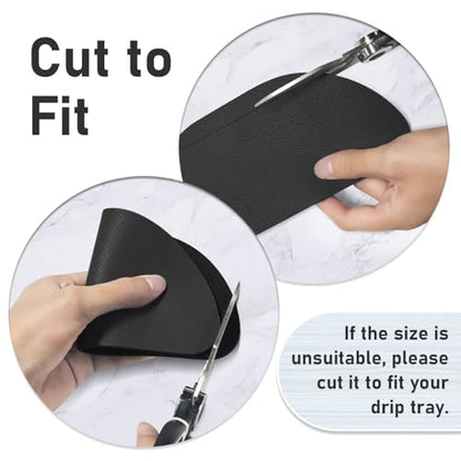LOPNUR 2 Pack Refrigerator Drip Tray Catcher, 8.3"x3.7" Semi-Circle, Black - color: Black, size: Semi Circle - 8.3"x3.7"