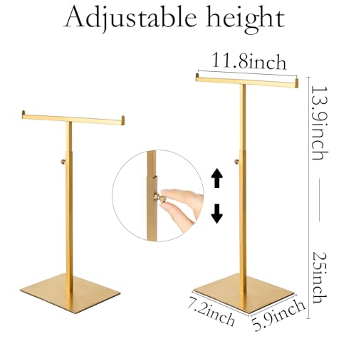 Purse Display Stand Set of 2 Jewelry Tower Stainless Steel - color: Titanium Color-2 Pcs
