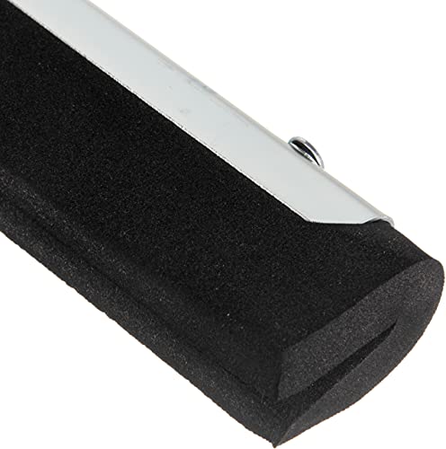 SPARTA Flo-Pac Double Foam Floor Rubber Squeegee Window Squeegee with Heavy Duty Steel Frame for Floor, Concrete, Tile, Garage, Commercial Use, 18 X 1.5 X 3 Inches, Black, (Pack of 10)