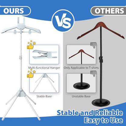 Adjustable Cap and Gown Display Stand, 32-63 Inch, Grey - color: Grey