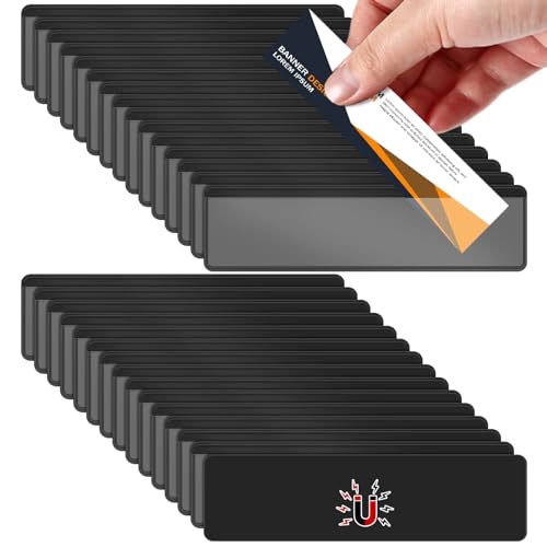 Gilprop 30 Pcs Magnetic Label Holders Pallet Rack 4.3x1.2 in Magnetic Label - color: Black, size: 4.3 x 1.2 Inch