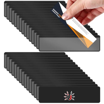 Gilprop 30 Pcs Magnetic Label Holders Pallet Rack 4.3x1.2 in Magnetic Label - color: Black, size: 4.3 x 1.2 Inch