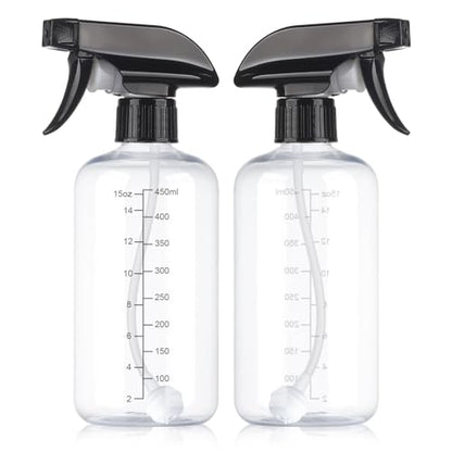 Spray Bottles 2 Pack 17oz 360° Any-Angle Spraying for Cleaning - color: Black, size: 17oz