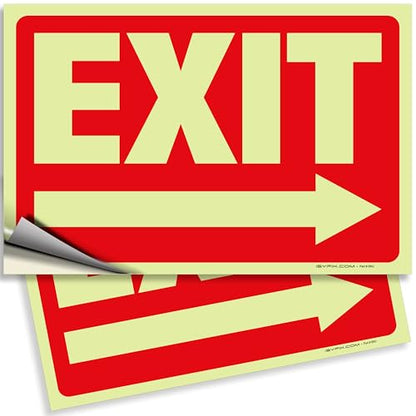 iSYFIX Exit Stickers Signs with Directional Right Arrow, 10x7 Inch, 2 Pack - color: Sticker Right, size: 2 Pk 10x7