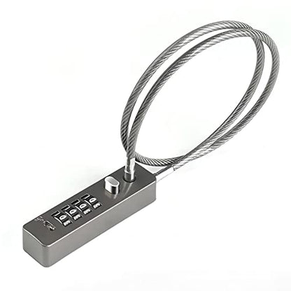 Cable Locks with Combination, 904T-23.6", Gun-Grey - color: Gun-Grey, size: 904T-23.6"