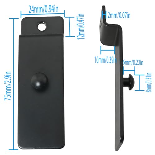 6PCS Nail Free Metal Slot Board Hooks Commercial Panel Wall Hanging Traceless Display Shelf Hooks for Picture Frames Art Centers Panel Displays Recessed Picture Display Hooks Black