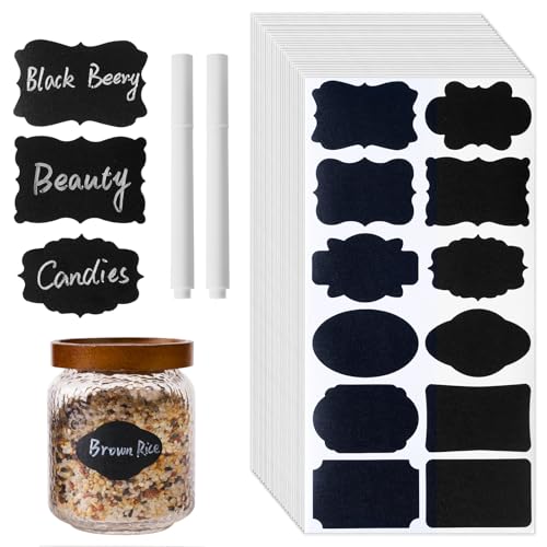 Homrelaxy 360 Pcs Chalkboard Labels Stickers for Glass Jars, 2.1"x 1.4" - size: 2.1"x1.4"