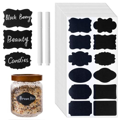 Homrelaxy 360 Pcs Chalkboard Labels Stickers for Glass Jars, 2.1"x 1.4" - size: 2.1"x1.4"