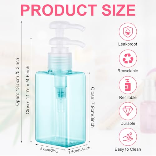 Domensi 24 Pcs 3.4 oz Pump Bottle Mini Travel Bottles, Multicolor - color: Multicolor