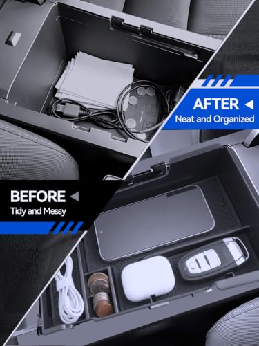 for Mazda3 Center Console Organizer 2019-2025 2026 Mazda Mazda3 Hatchback/Sedan Accessories Armrest Tray Middle Storage Box Insert Container Durable ABS Plastic - size: for 2019-2026 Mazda Mazda3