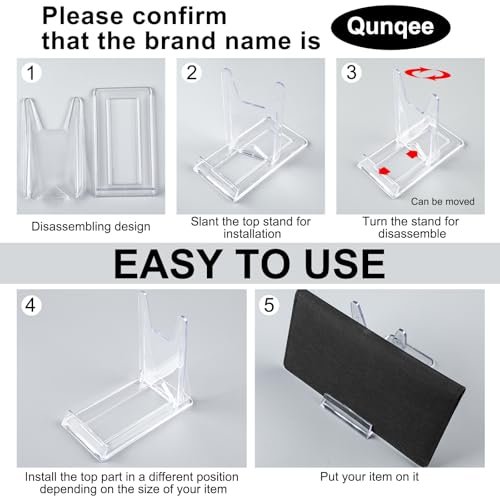 6 Packs Adjustable Purse Display Stand Clear Acrylic