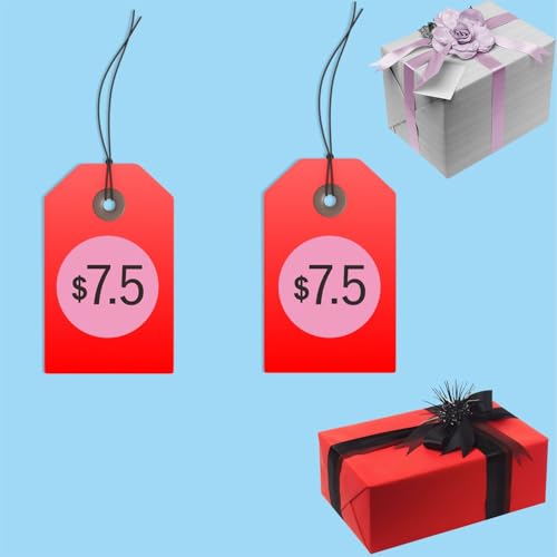 Hybsk 375 Count Garage Sale Price Stickers - Yard Rummage Labels 7.5 Dollar 1 Inch Retail Clearance Stickers - color: 7.5 Dollar