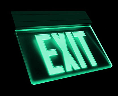 NICOR Lighting LED Emergency Exit Sign, Clear with Green Lettering (EXL2-10UNV-AL-CL-G-1) - color: Clear, Green Letters