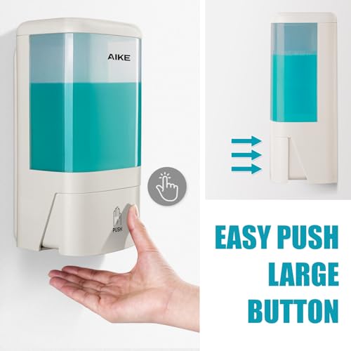 AIKE Liquid Commercial Soap Dispenser,40oz Capacity for Bathroom White - color: White