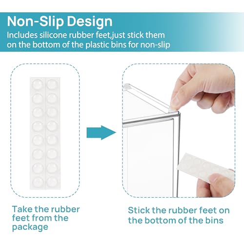 Vtopmart Clear Stackable Storage Drawers, 2 Pack Tall Plastic Organizers - style: High-2pack-Clear