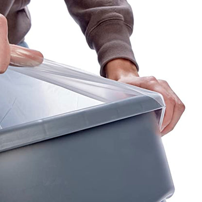 Consolidated Plastics Premium Commercial Trash Can Liners, Leak-Free Bulk Garbage Bags for Offices Made in USA (Clear 23 Gal. 27x45 .75 Mil Heavy – 250 Case) - color: Clear 23 Gal. 27x45 .75 Mil Heavy (250 Case)