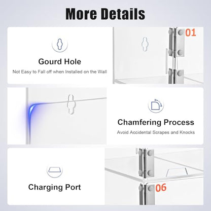 20 Slots Cell Phone Locker Box, Acrylic Cell Phone Storage Cabinet with Individual Key Locks Desktop & Wall Mounted Phone Organizer for Office School Factory - size: 20-Slot Acrylic