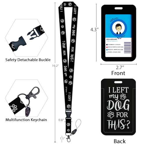 Giancomics Dog Lover Lanyards for ID Badges Holder Retractable Badge Reel - color: Dog Lover