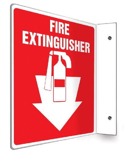 AccuformNMC Fire Extinguisher 90D Projection Sign - style: 90 Degree Projection