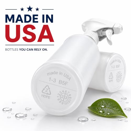 Bar5F 24 oz Empty Bleach-Resistant Trigger Spray Bottles, 3-Pack