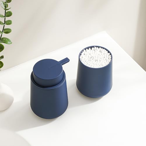 YAUKPH Bathroom Soap Dispenser and Toothbrush Holder Matte Blue - color: Matte Blue