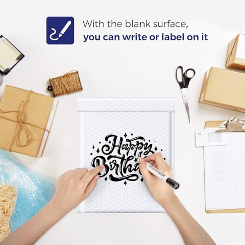 Fuxury Bubble Mailers 8.5x12" White Padded Envelopes 6000 Pack Bulk Pallet - color: White, size: 8.5x12" 6000PC