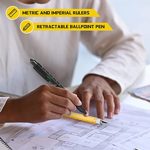 MAFEHAN 10-in-1 Multitool Pen Set, Gifts for Men Dad Husband Grandpa - color: Black&yellow