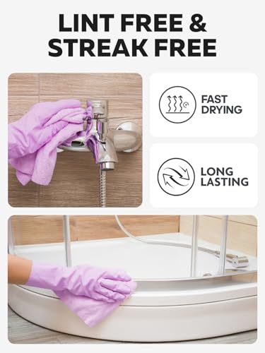 Fantasticlean Microfiber Cleaning Cloth Roll-75 Sheets, 12" x 12" (Purple) - color: Purple, size: 75 pack