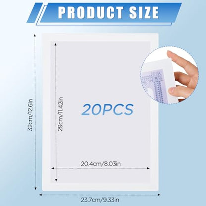 20 Pack Magnetic Sign Holder 8 * 11.5 inches with Magnetic Border - color: 20 Pack White, size: 8 x 11.5