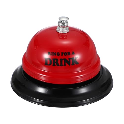 PATIKIL Desk Bell, 3.3" Service Call Bell Ringing, Drink, Bright Red - color: Bright Red(drink)
