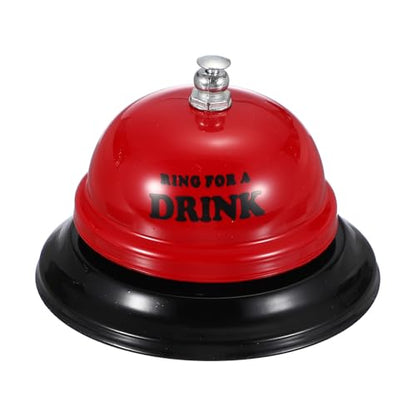 PATIKIL Desk Bell, 3.3" Service Call Bell Ringing, Drink, Bright Red - color: Bright Red(drink)