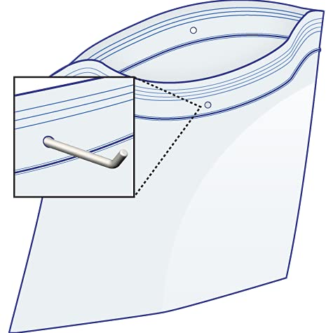 GPI - 8" x 10" - 100 Pack, 2 Mil thick, Large, Clear Plastic Reclosable Zip Bags, Hang Hole For Display, Durable Poly Baggies with Resealable Zip Top Lock for Storage, Packaging & Shipping - size: 8" x 10"