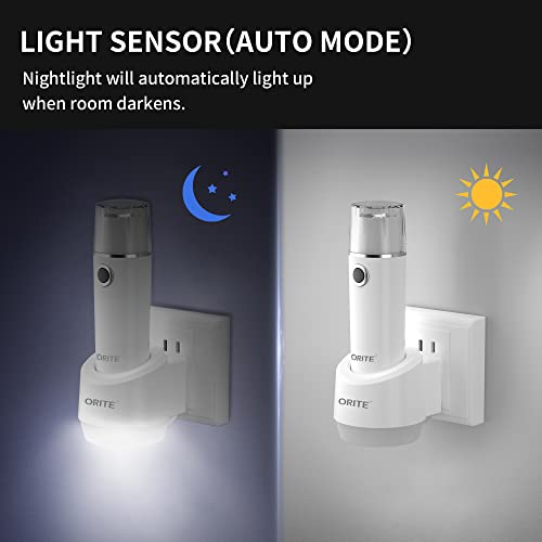 Emergency Flashlights for Home Power Failure, 3 in 1 Emergency Flashlights, Plug in Flashlight for Emergency, Power Failure Lights, LED Rechargeable Flashlight, Perfect for Hurricanes, 3 Pack