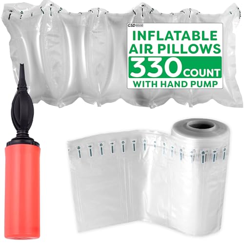 330 Count 4x8 Inflatable Air Pillows for Packing and Shipping