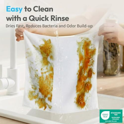 Microfiber Cleaning Cloth 12 Pack, 12 x 12 Inch White - color: White