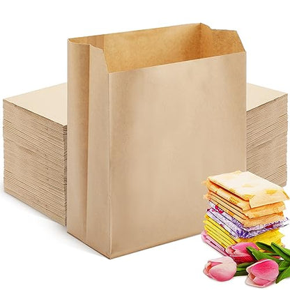 Tenceur 500 Pcs Waxed Kraft Sanitary Napkin Disposal Bags 7.5x10x3.5 in