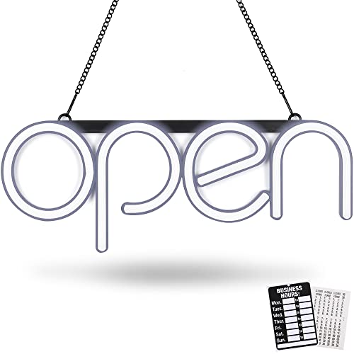 LOSTRONAUT LED Neon Open Sign Ultra Bright White Business Window Light