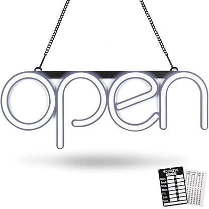 LOSTRONAUT LED Neon Open Sign Ultra Bright White Business Window Light