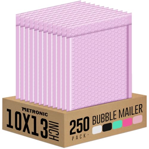 Metronic Bubble Mailers 10x13" Padded Envelopes Lavender Purple 250 Pack - color: Lavender, size: 10x13" 250PC
