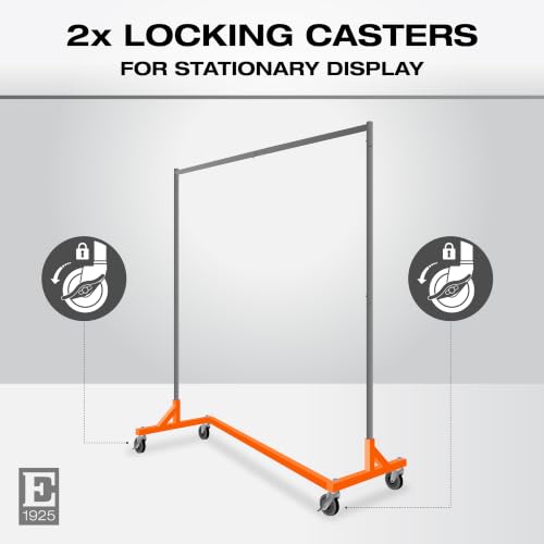 Econoco Economy Z-Rack, Collapsible, Orange, 64" L x 24" W x 70" H - color: Orange, style: Z Rack