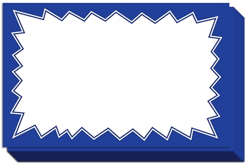 Sale Signs for Retail Stores 50pcs, 3.5" x 5.5" - color: Blue, size: 3.5" x 5.5"