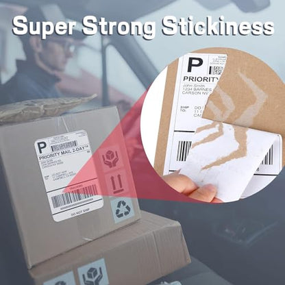 ASprink 4"x6" Thermal Shipping Address Labels - Thermal Labels 4"x6" for Label Printer - Address Label Paper Compatible with MUNBYN, Rollo, and Other Thermal Printer, 1 Pack(500 Roll/Pack) - size: 4*6*500
