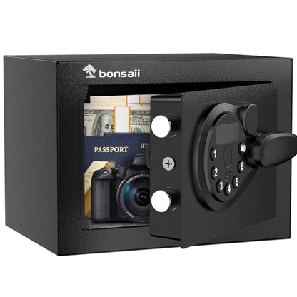 Bonsaii Security Safe Box With Electronic Keypad 0.231 Cu.Ft for Valuables - size: 0.231 cu.ft.