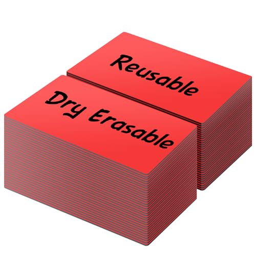 LLPT Dry Erase Magnetic Labels 2" x 4" 50 Packs Red (DML2040RD) - color: Red, size: 2" x 4"